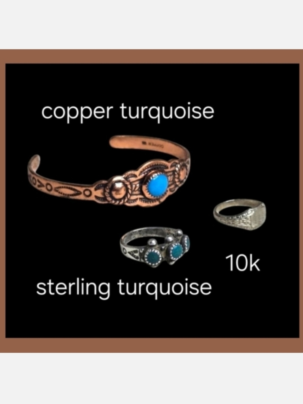 Gold, NA, Sterling, Copper, Turquoise Lot Authentic